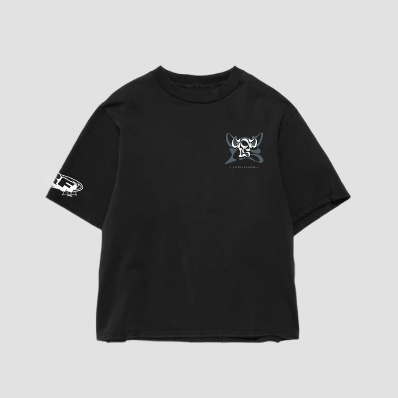 God is T-shirt (Cropped) (Black)