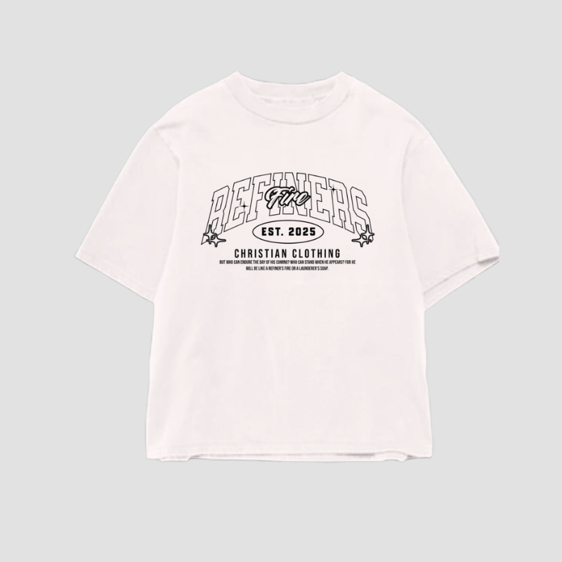 Refiners Fire Classic T-Shirt (Cropped) (White)