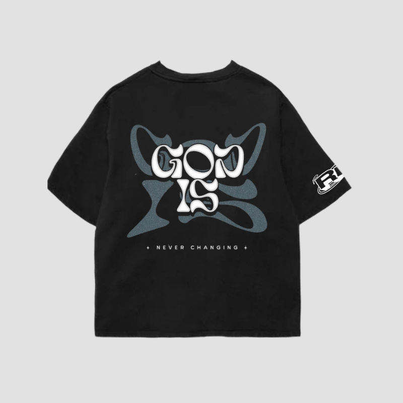 God is T-shirt (Cropped) (Black)
