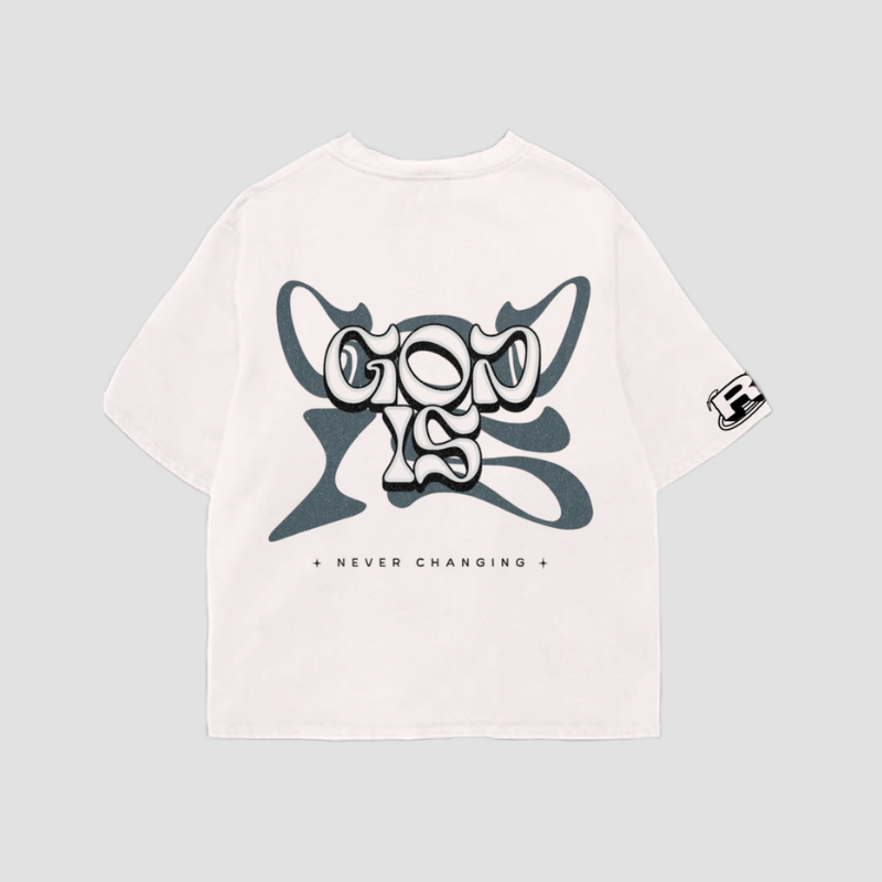 God is T-shirt (Cropped) (White)
