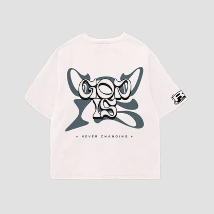 God is T-shirt (Cropped) (White)